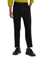 Basics Pleated Straight-Fit Pants