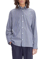 Malo Striped Cotton Poplin Shirt