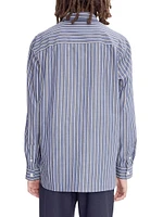 Malo Striped Cotton Poplin Shirt