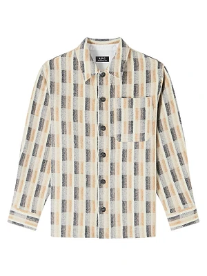 Stanley Printed Wool Button-Front Shirt