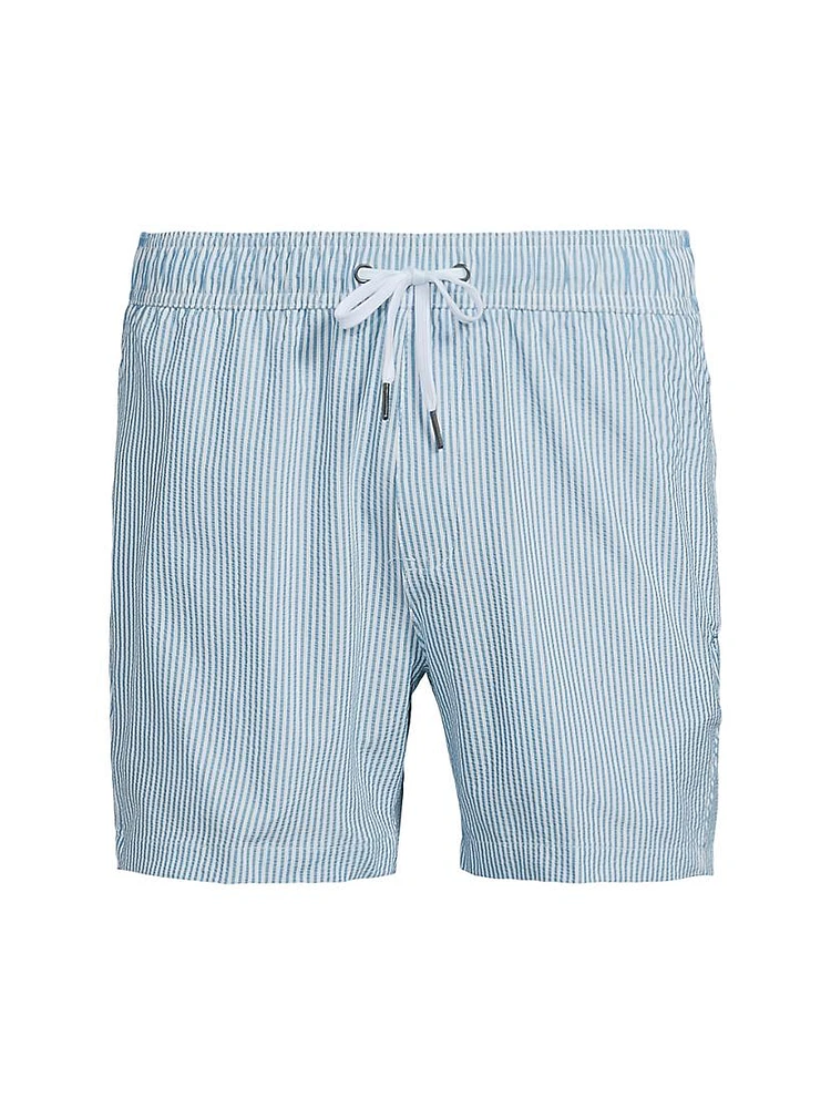 COLLECTION Seersucker Swim Trunks