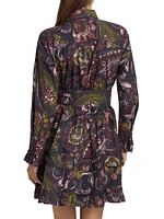 Cami Floral Cotton Tie-Waist Shirtdress