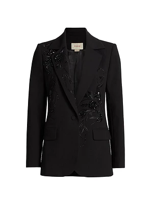 Robin Sequined Single-Breasted Blazer