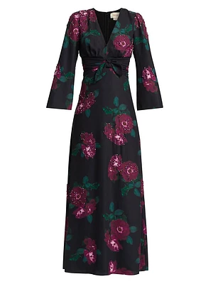 Harley Floral Beaded Maxi Dress