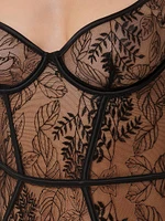 Botanical Mesh Strappy Bodysuit