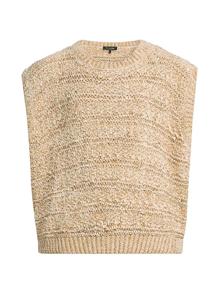 Val D'egua Silk Cap-Sleeve Sweater