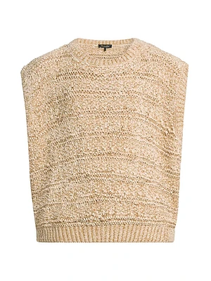 Val D'egua Silk Cap-Sleeve Sweater