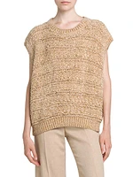 Val D'egua Silk Cap-Sleeve Sweater