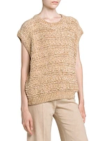 Val D'egua Silk Cap-Sleeve Sweater