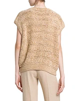 Val D'egua Silk Cap-Sleeve Sweater