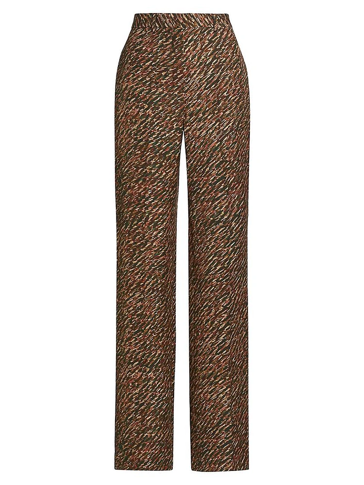 Dany Andre Print Silk Trousers