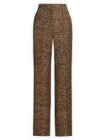 Dany Andre Print Silk Trousers