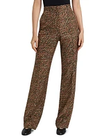 Dany Andre Print Silk Trousers