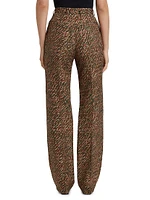 Dany Andre Print Silk Trousers