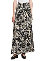 Clea Rainforest Silk Skirt