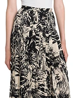 Clea Rainforest Silk Skirt