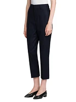 Cropped Wool-Blend Trousers