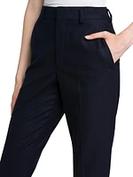 Cropped Wool-Blend Trousers