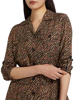 Deena Andre-Print Safari Shirt