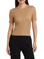 Cable-Knit Cashmere-Silk Sweater