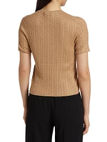 Cable-Knit Cashmere-Silk Sweater