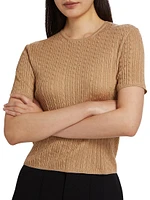 Cable-Knit Cashmere-Silk Sweater