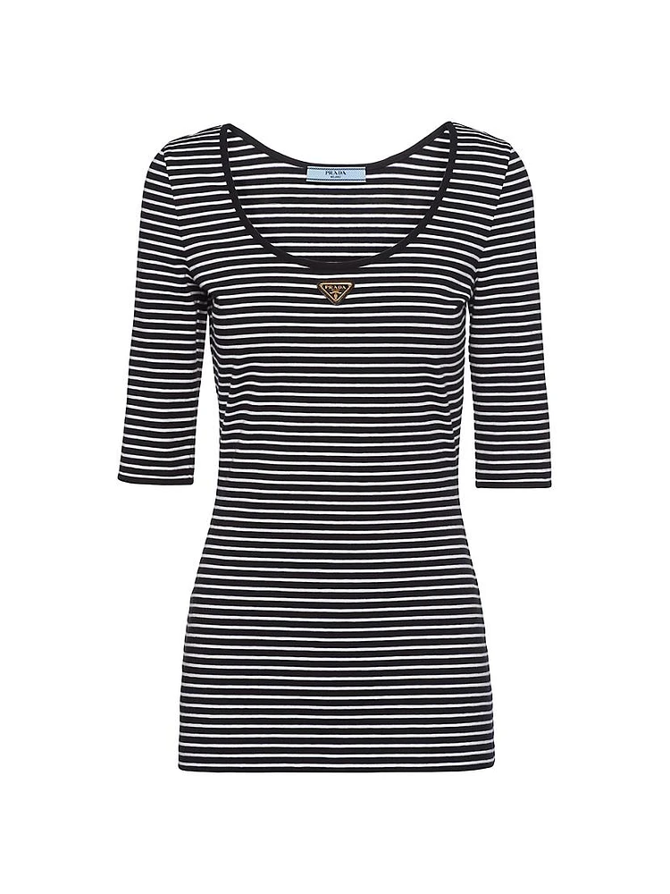 Striped Jersey Top