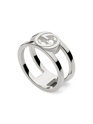 Interlocking G Sterling Silver Ring