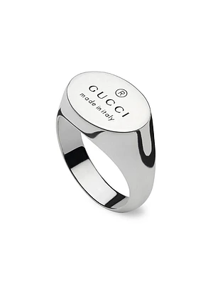 Trademark Sterling Silver Oval Signet Ring