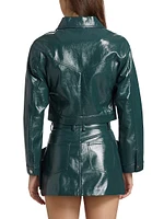 Mercer Faux Leather Crop Jacket