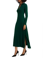 Minerva Wool-Cashmere Polo Sweater Dress