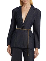 Owen Structured Denim Blazer