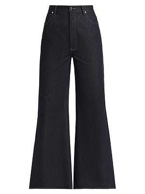 Ezra Denim Wide-Leg Pants