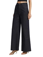 Ezra Denim Wide-Leg Pants