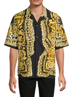 Barocco Print Cotton Shirt