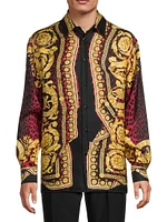 Wild Barocco Print Silk Twill Shirt