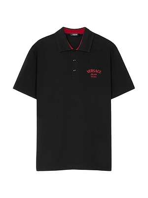 Versace Est. Embroidered Polo Shirt