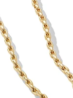 Elongated Box Chain Necklace in 18K Yellow Gold, 6MM