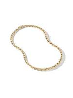 Elongated Box Chain Necklace in 18K Yellow Gold, 6MM