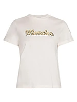 Cotton Logo Embroidered Short Sleeve T-Shirt