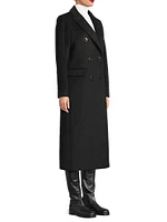 Wool-Blend Double-Breasted Coat