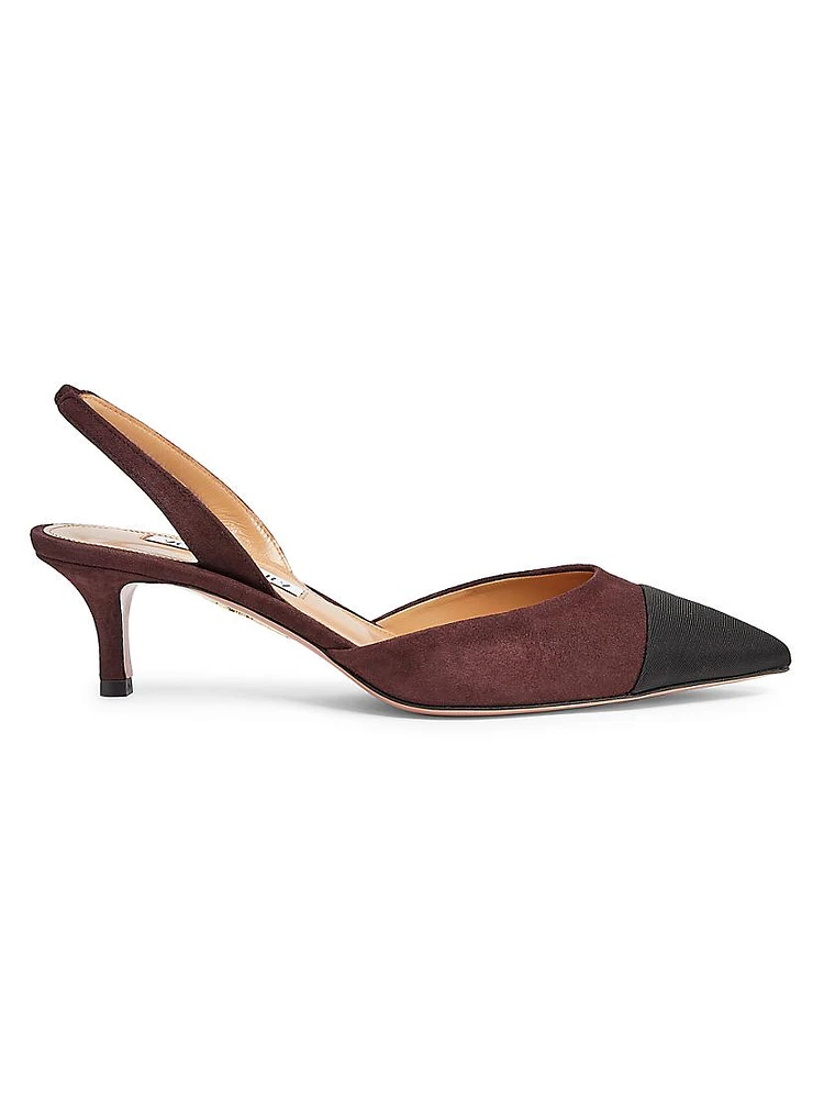 Milanese 50MM Suede Slingback Pumps