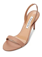 So Nude 85MM Leather Sandals