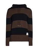 Striped Cotton Hoodie