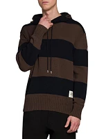 Striped Cotton Hoodie