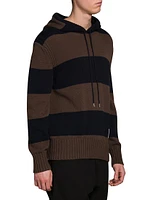 Striped Cotton Hoodie