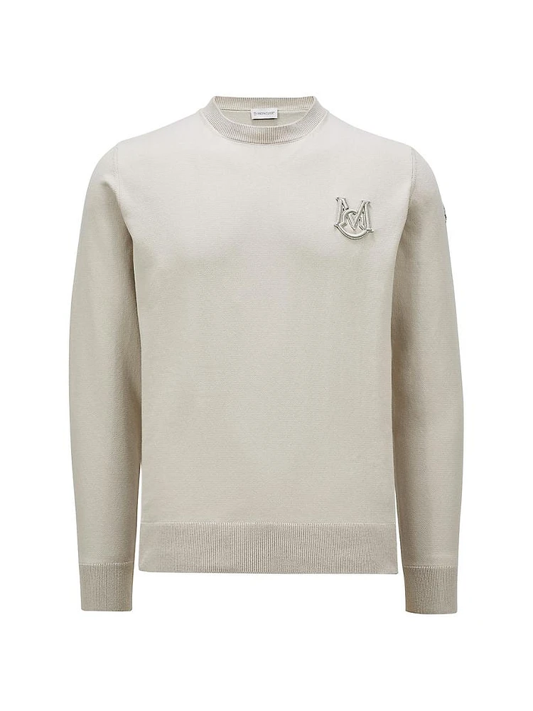 Monogram Cotton Crewneck Sweater