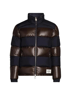 Peclet Reversible Striped Down Jacket