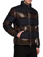 Peclet Reversible Striped Down Jacket