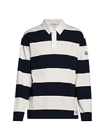 Long Sleeve Striped Rugby Polo Shirt